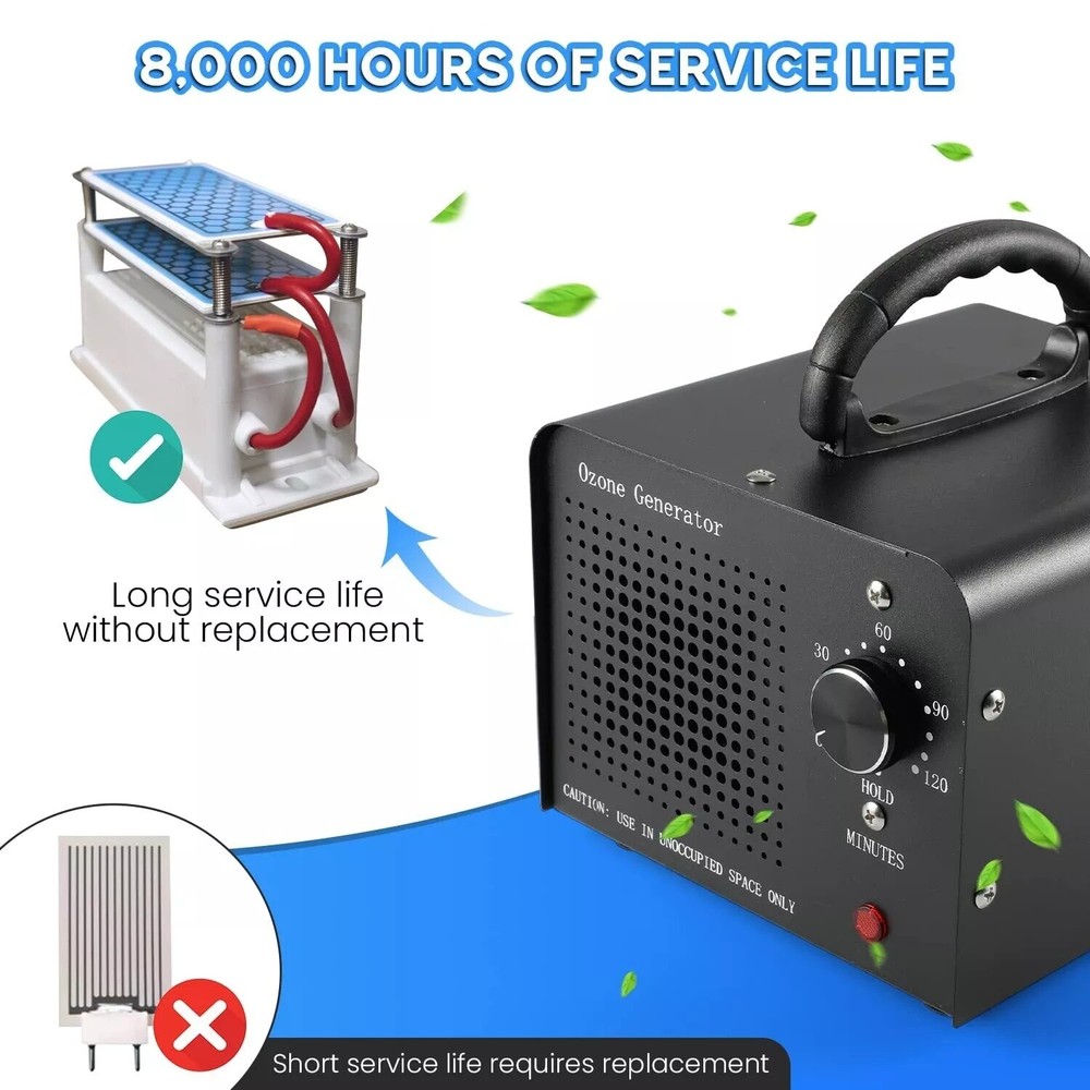 36000mg/h Air Purifier Ionizer Ozone Generator Machine Ozonator Timer for Home