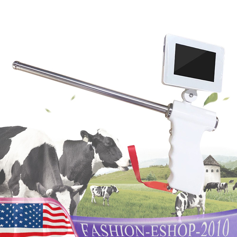 Insemination Kit w/ Adjustable HD Screen For Cows Cattle Visual Insemination Gun