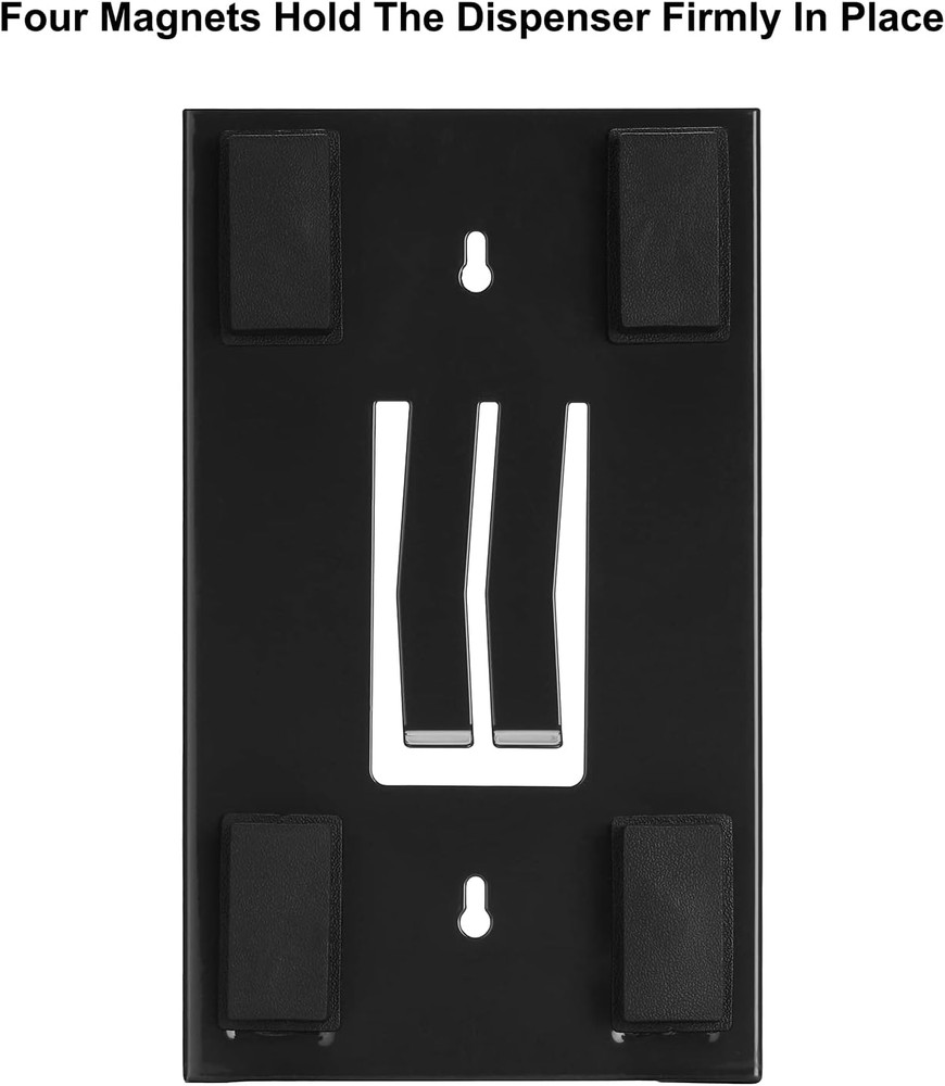 Magnetic Glove Dispenser, Wall Mount, 8LBS Capacity, Black Box