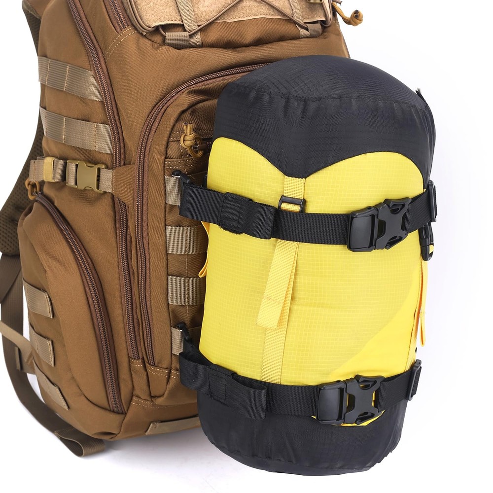 MOLLE Tactical Straps for Backpack - Adjustable 7.5-22 inch 2-Pack, Black