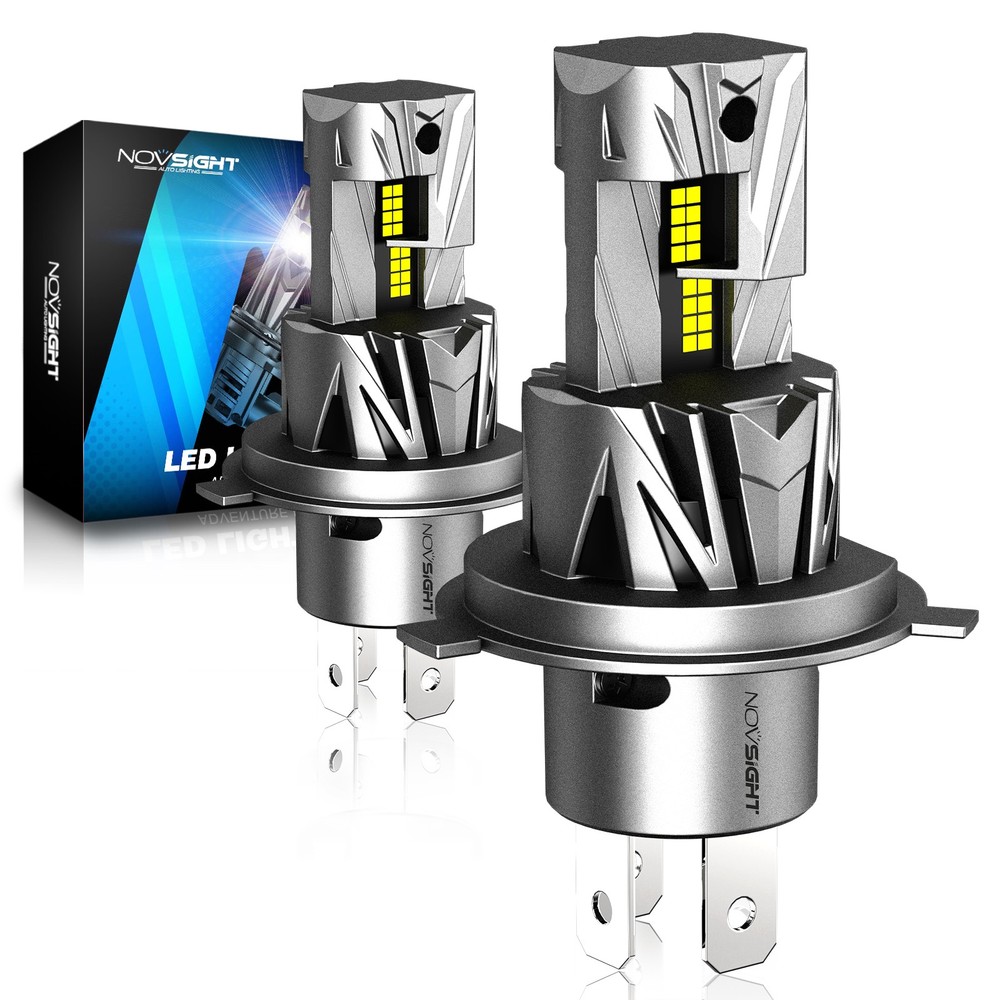 2PCS H4 9003 LED Headlight Bulbs High Low Beam Super Bright 6500K White NOVSIGHT