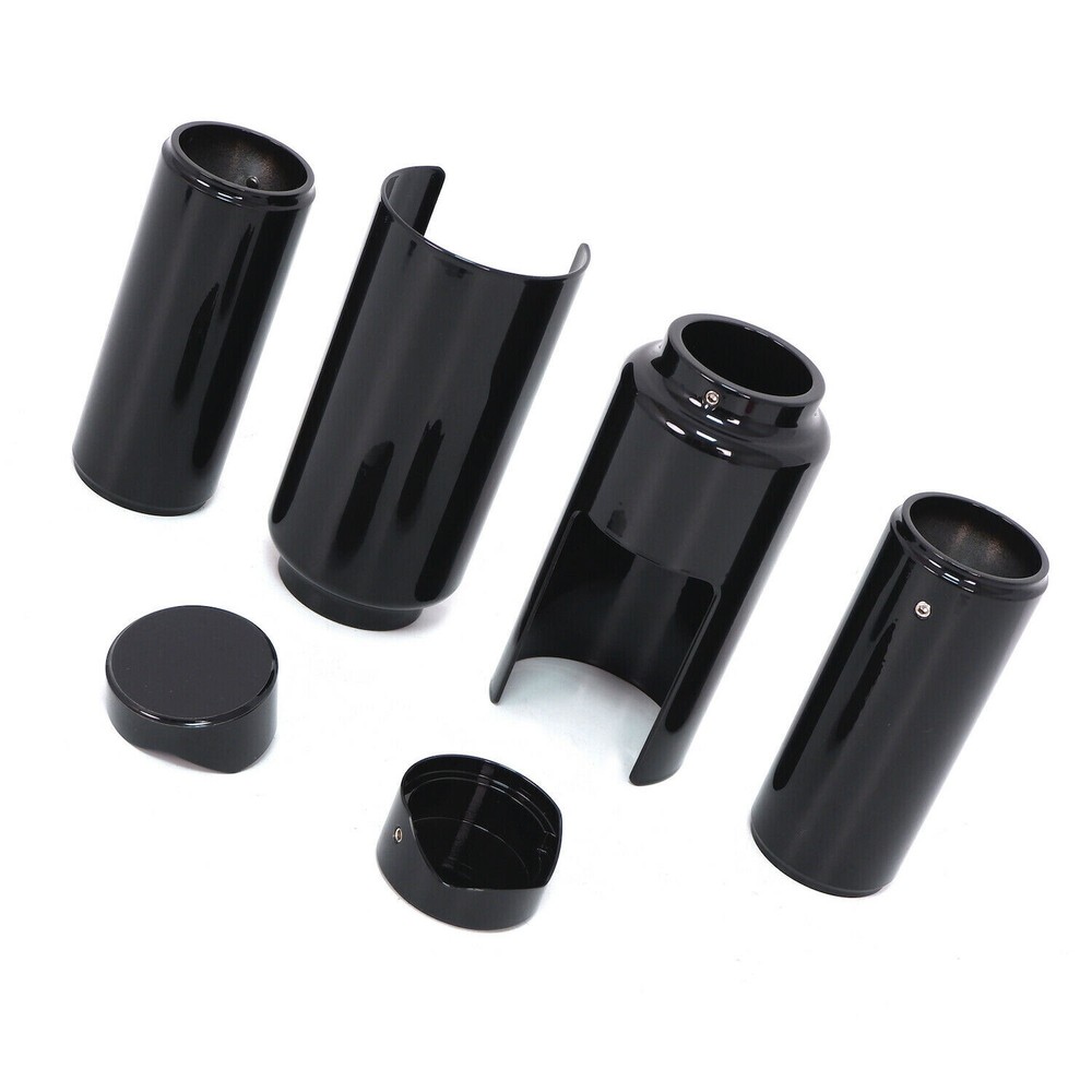 Motor Gloss Black Fork Boot Covers Kit For Harley Softail Breakout FXBR FXBRS