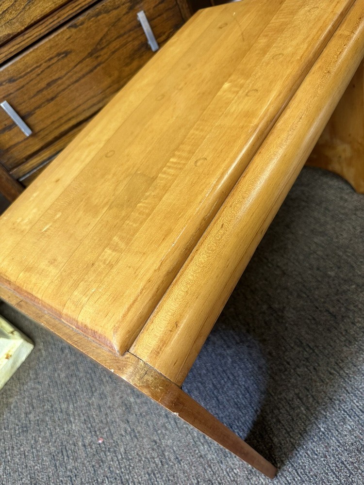 Vintage Mid Century Modern Vanity Stool Bench Seat Russell Wright Stardust