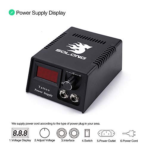 Complete tattoo kit with machines inks power supply case