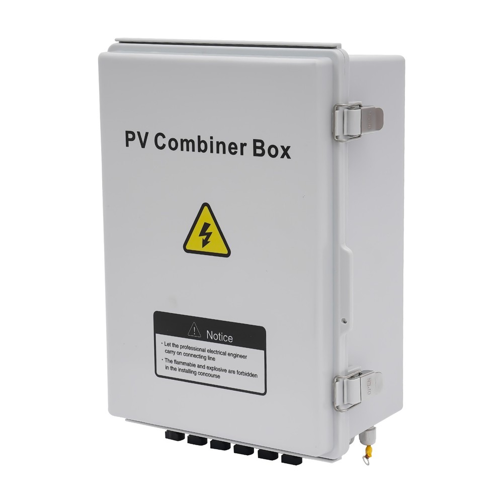 6 String PV Combiner Box with 15A Circuit Breaker for Solar Panel Systems