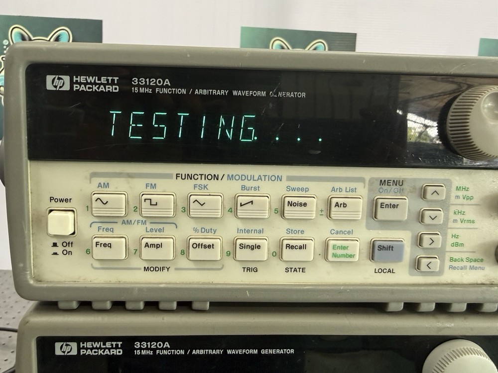HP 33120A 15MHz Function Arbitrary Waveform Generator Tested Output Qty 5