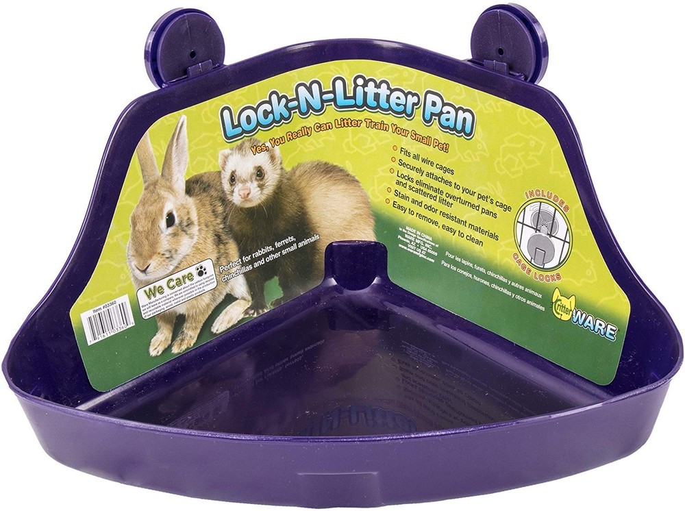 2 Pack Plastic Lock-N-Litter Pan for Small Pets - Size Regular