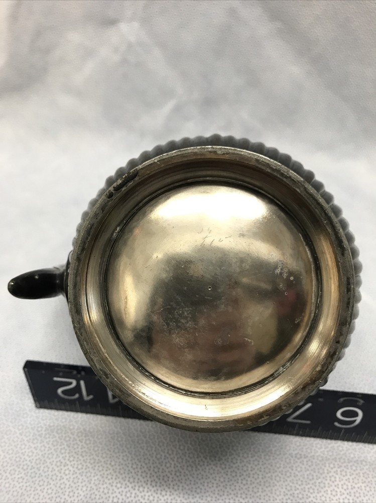 Vintage Silver Plated Hinged Lid Pitcher 7.5” Tall