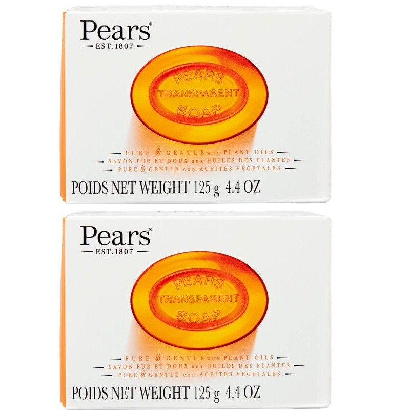 2 Pack Pears Pure & Gentle Transparent Soap 4.4 oz/Bar Soap ORANGE