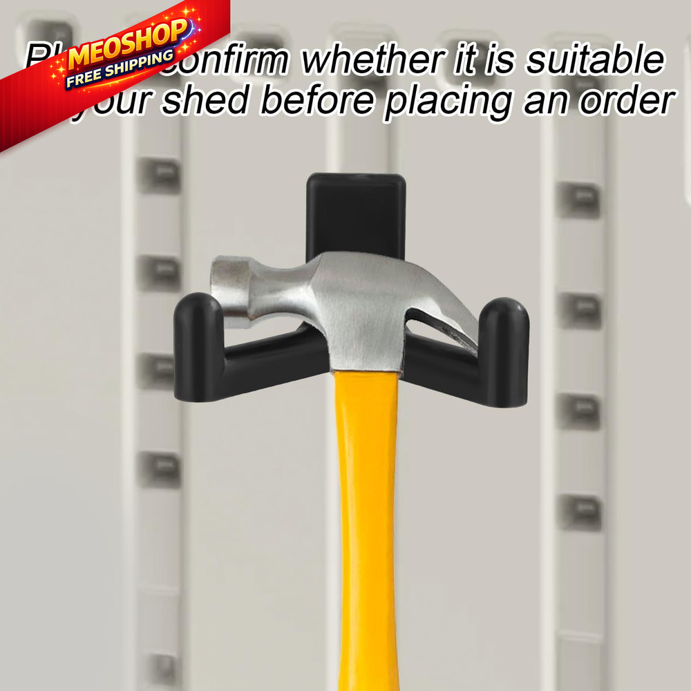 6pcs Shed Organization Hooks, Multi-Purpose Hook Compatible with Black