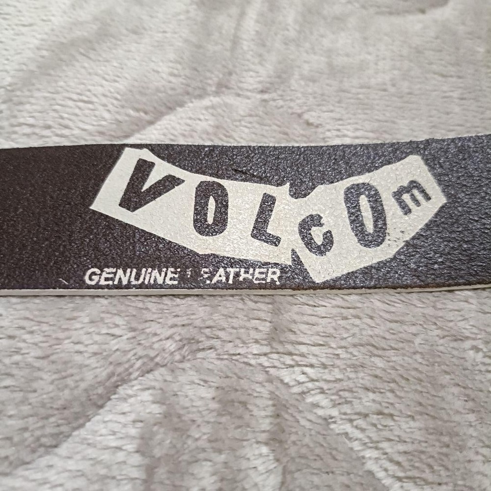 Volcom Volcom/Leather Genuine Leather Belt White Brown Logo