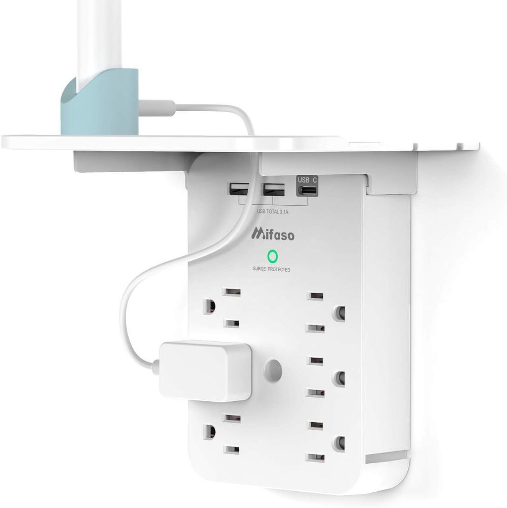 Surge Protector Outlet, Multiple Outlet Wall Plug Splitter for Home Office Dorm