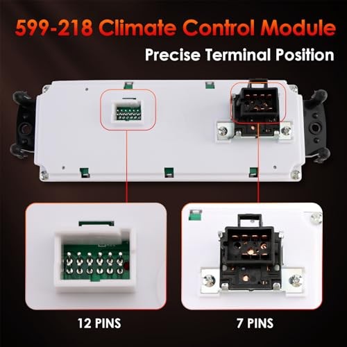 599-218 Front Climate Control Module (with Rear Windshield WITH Rear Defogging