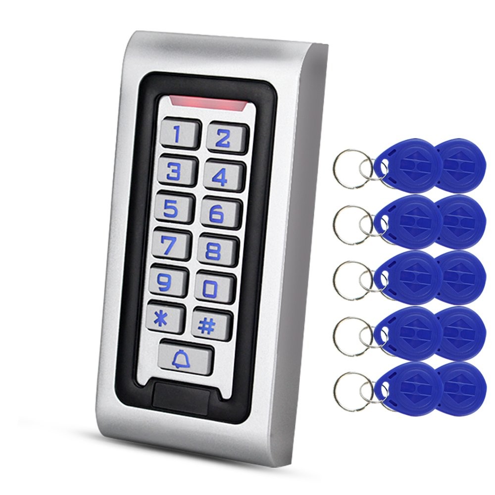HFeng Standalone IP68 Waterproof RFID Access Control Keypad Metal Card Reader