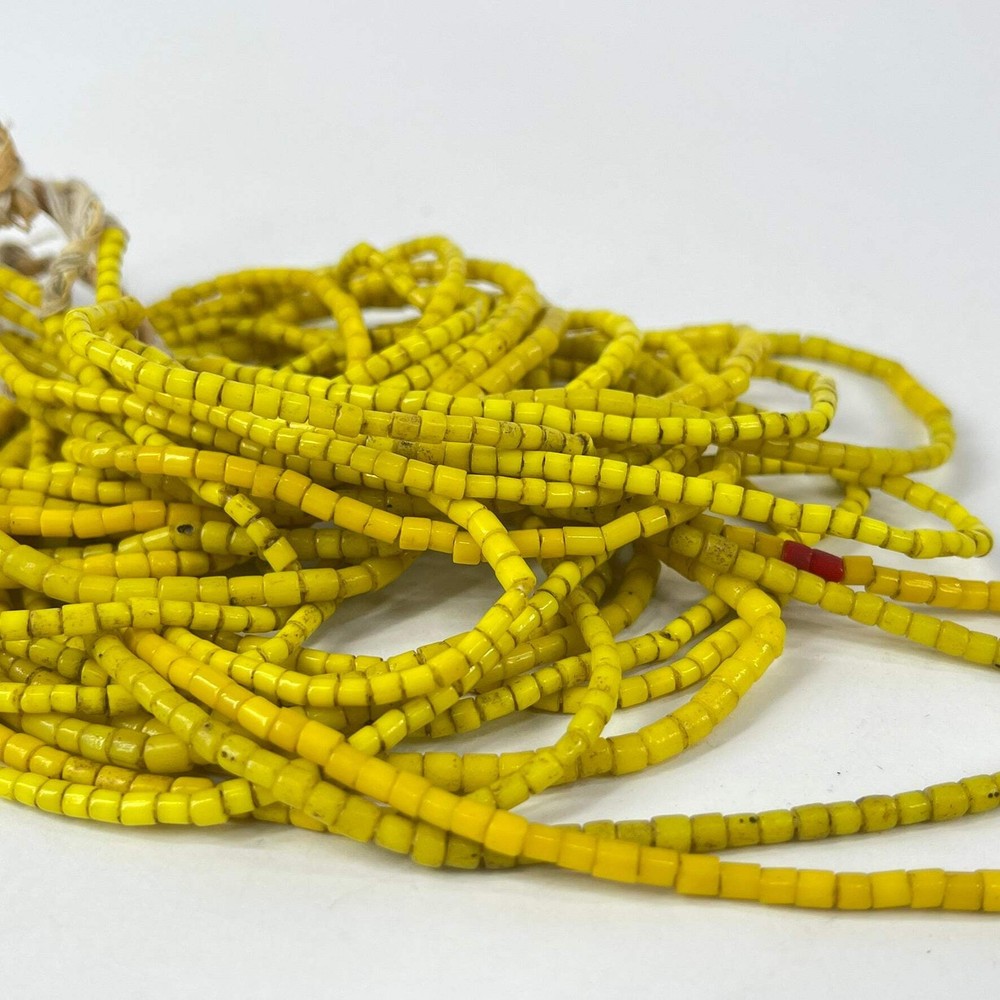 10 Tile Yellow Trade Bead Strands