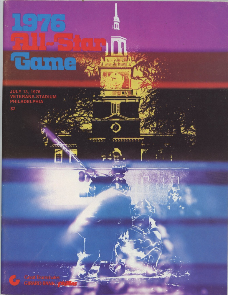 1976 MLB All Star Game OFFICIAL PROGRAM NEAR MINT Condition VETERANS STADIUM (2)