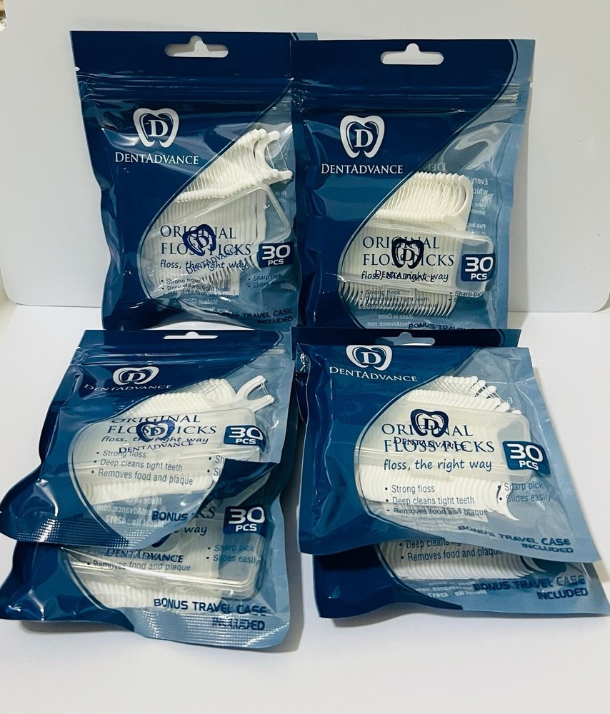 DentAdvance Original Dental Floss Picks - 30 PCs ✅6 Pack