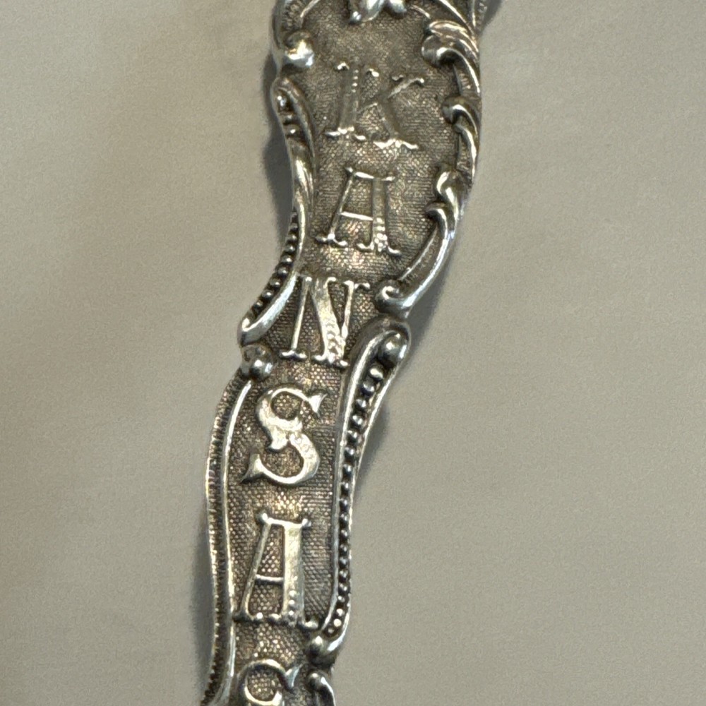 1905 -Sterling Silver Kansas Souvenir Spoon , Nice