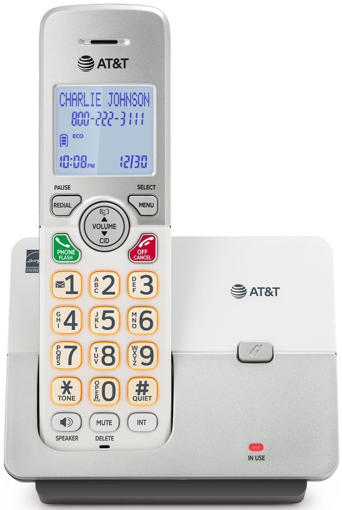 Cordless DECT 6.0 Home Phone with LCD, Answering Machine, Caller ID, Lighted Key