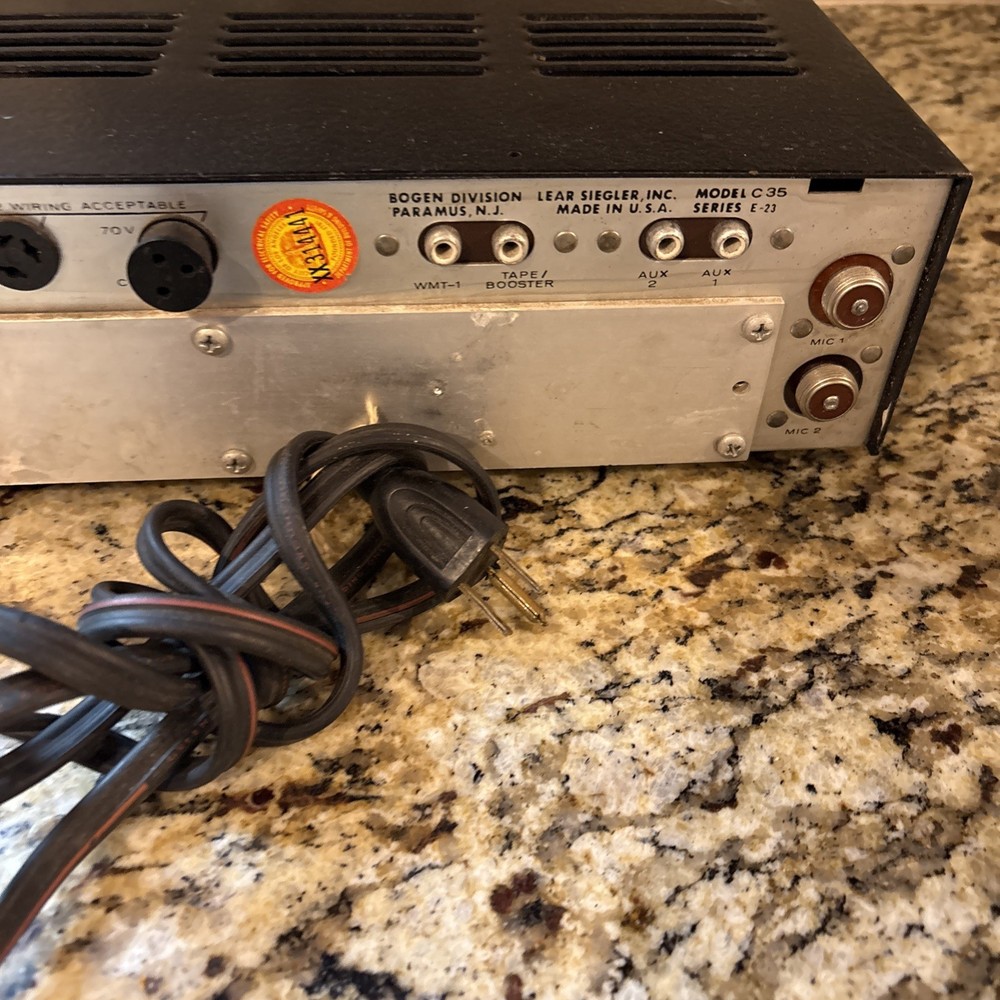 Bogen C-35 Challenger Solid State Amplifier. No Power Parts Only