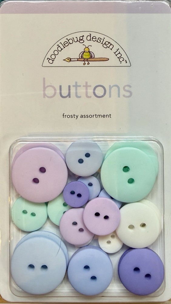 Doodlebug Buttons Frosty Assortment
