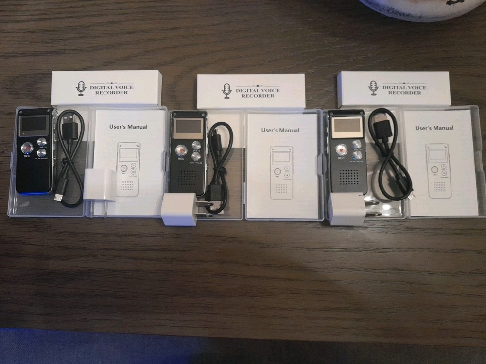 16 GB Lot Of 3 Digital Voice Recoder, Dictaphone Recorder