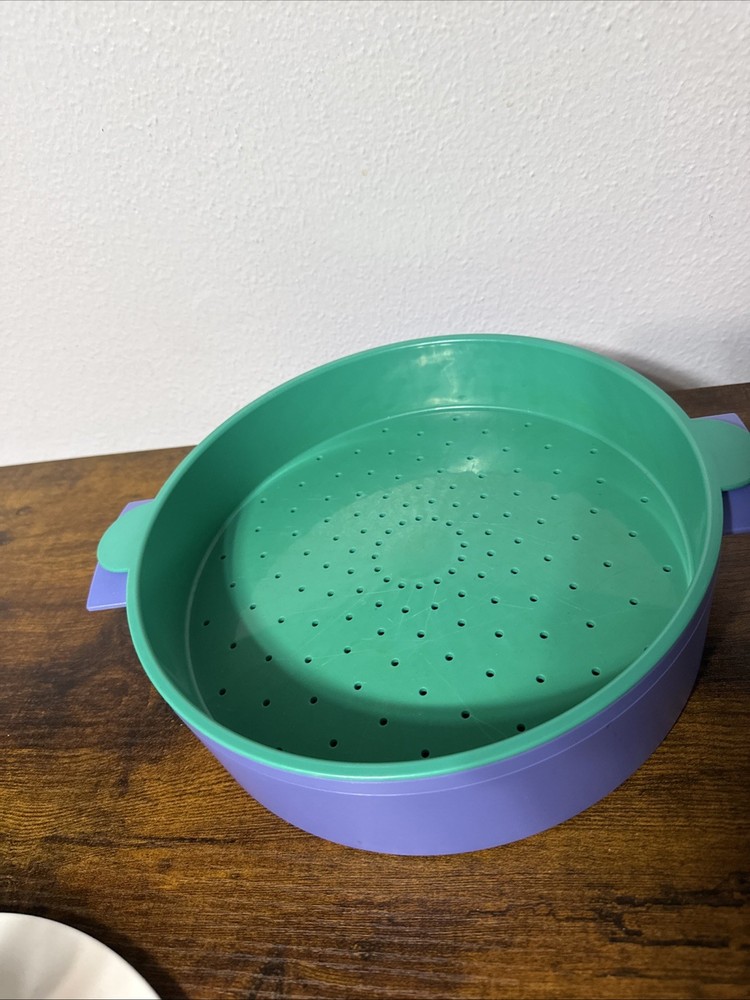 Tupperware Micro-Steamer 3pc Microwave Steamer Vegetable Cooker 3066a