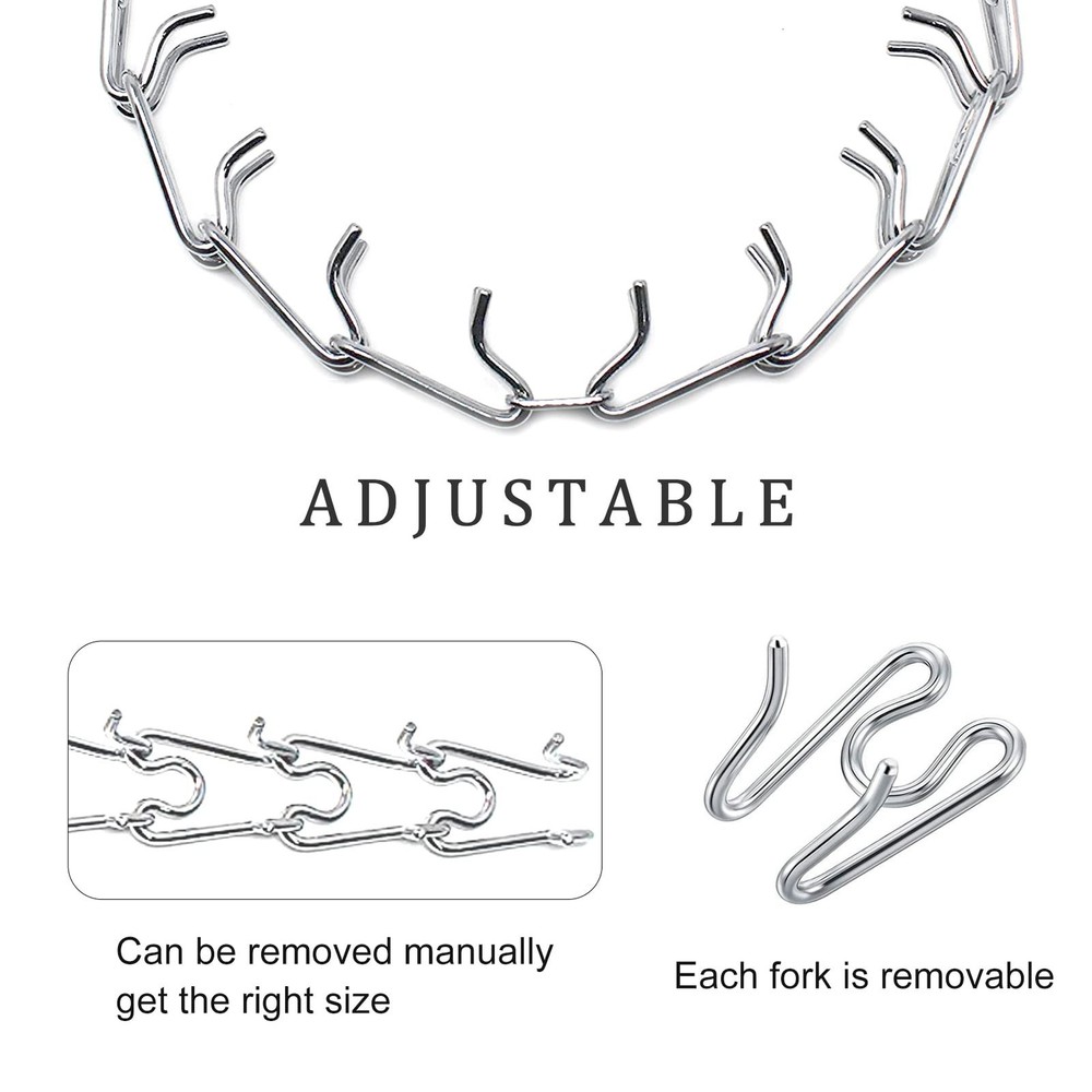 Dog Collar Extra Links Designed for Training Collars (4 Pack) Steel Chrome Pl...