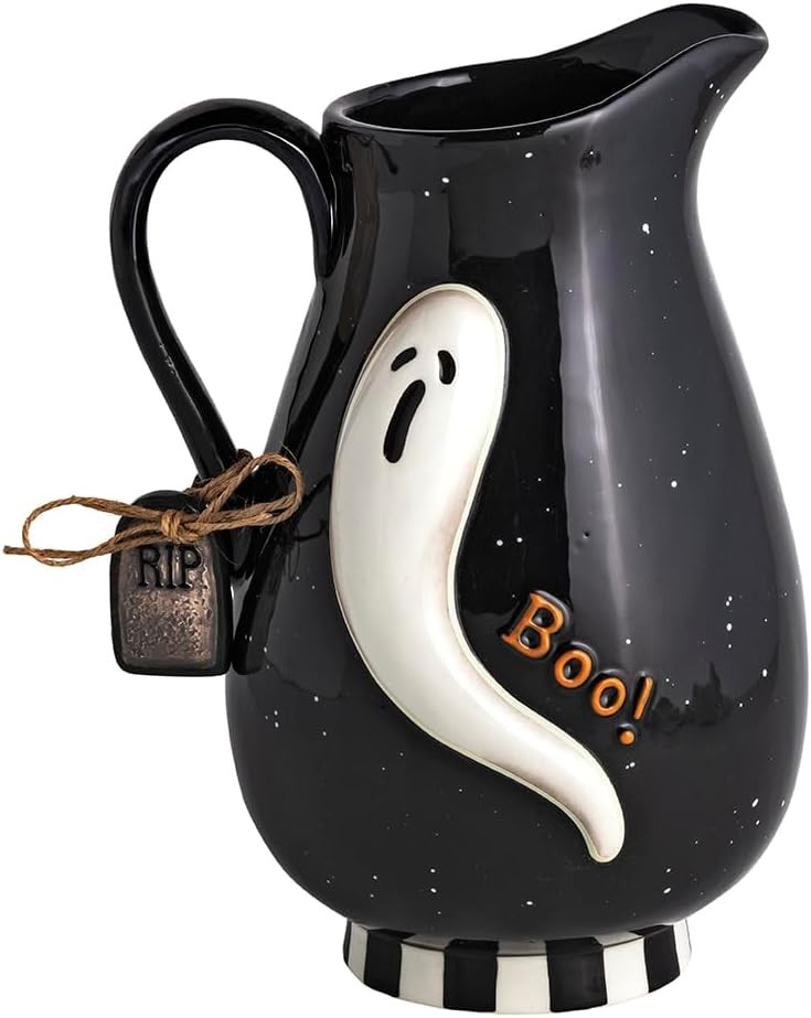 Mud Pie Glow Ghost Serving Pitcher 65 oz Halloween Decor