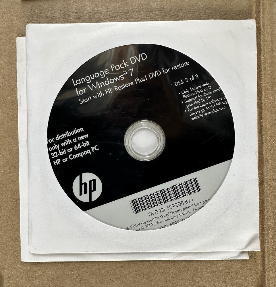 20 DISC LOT HP Restore Plus MICROSOFT WINDOWS Operating System INSTALLATION DVDs