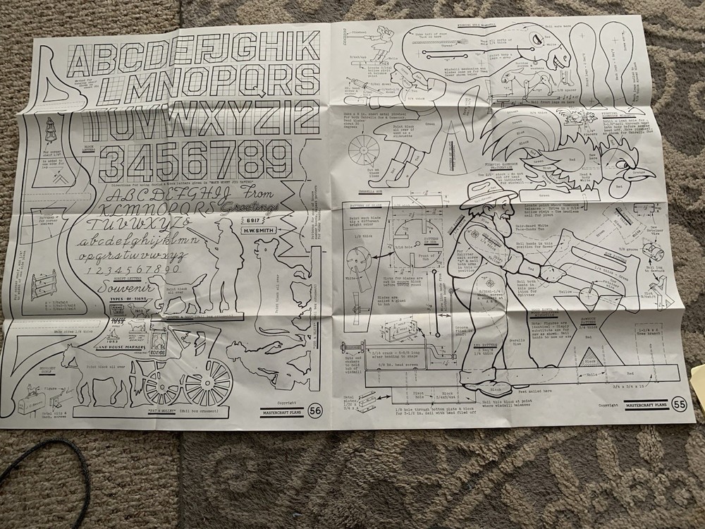 Vtg. Mastercraft Plans No. 55 And 56 (#3)