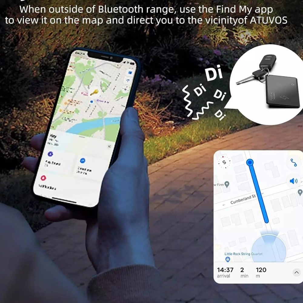 New Bluetooth Wireless Charging Smart Card Tracker Ultra-Thin ABS Wallet Tracker