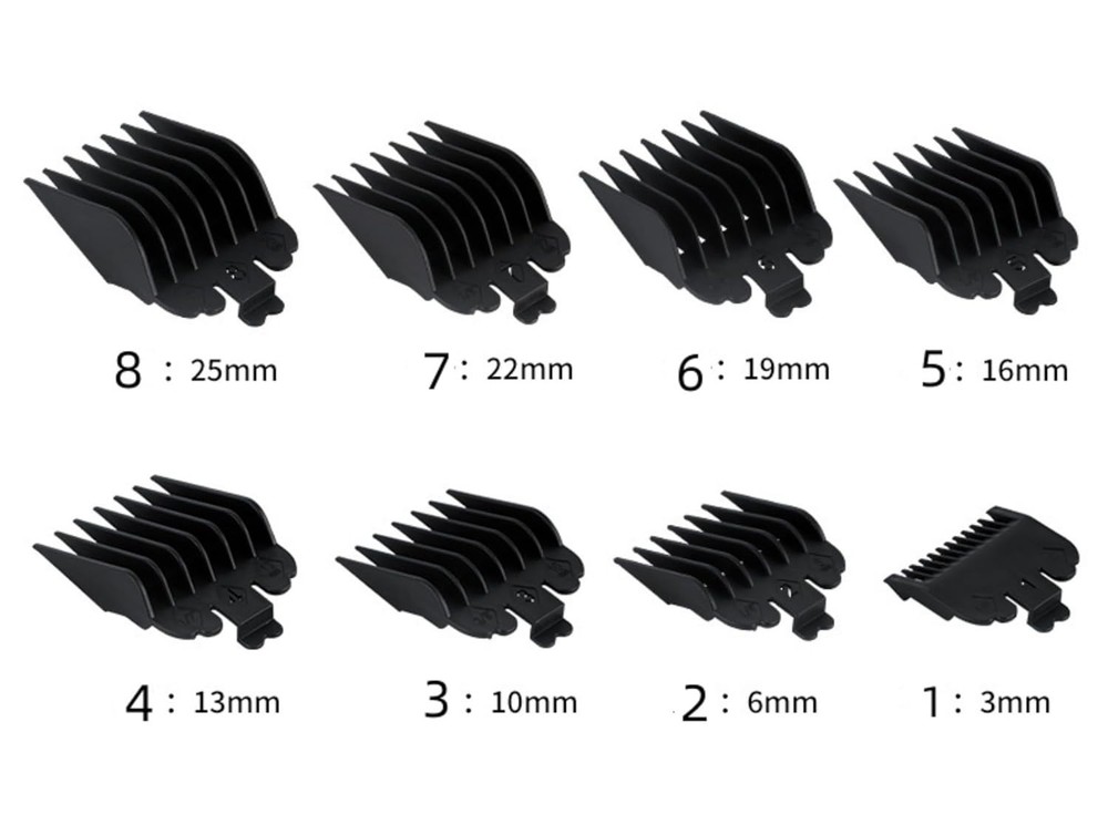 8 Pcs Professional Hair Clipper Combs Guides, Wahl Replacement Guards Set...