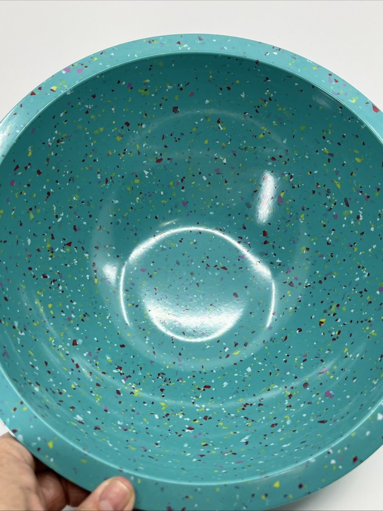 Blue Confetti Melamine Bowl Medium 11”X5” Diameter Unbranded MCM Style