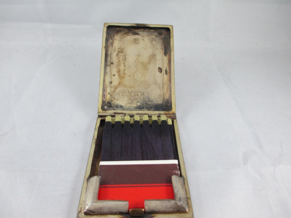 ART DECO SOLID SILVER, GEORGE V MATCH BOOK CASE, WILLIAM NEALE, BIRM. 1925