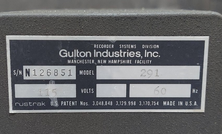 GULTON Rustrak Chart Recorder Model 291