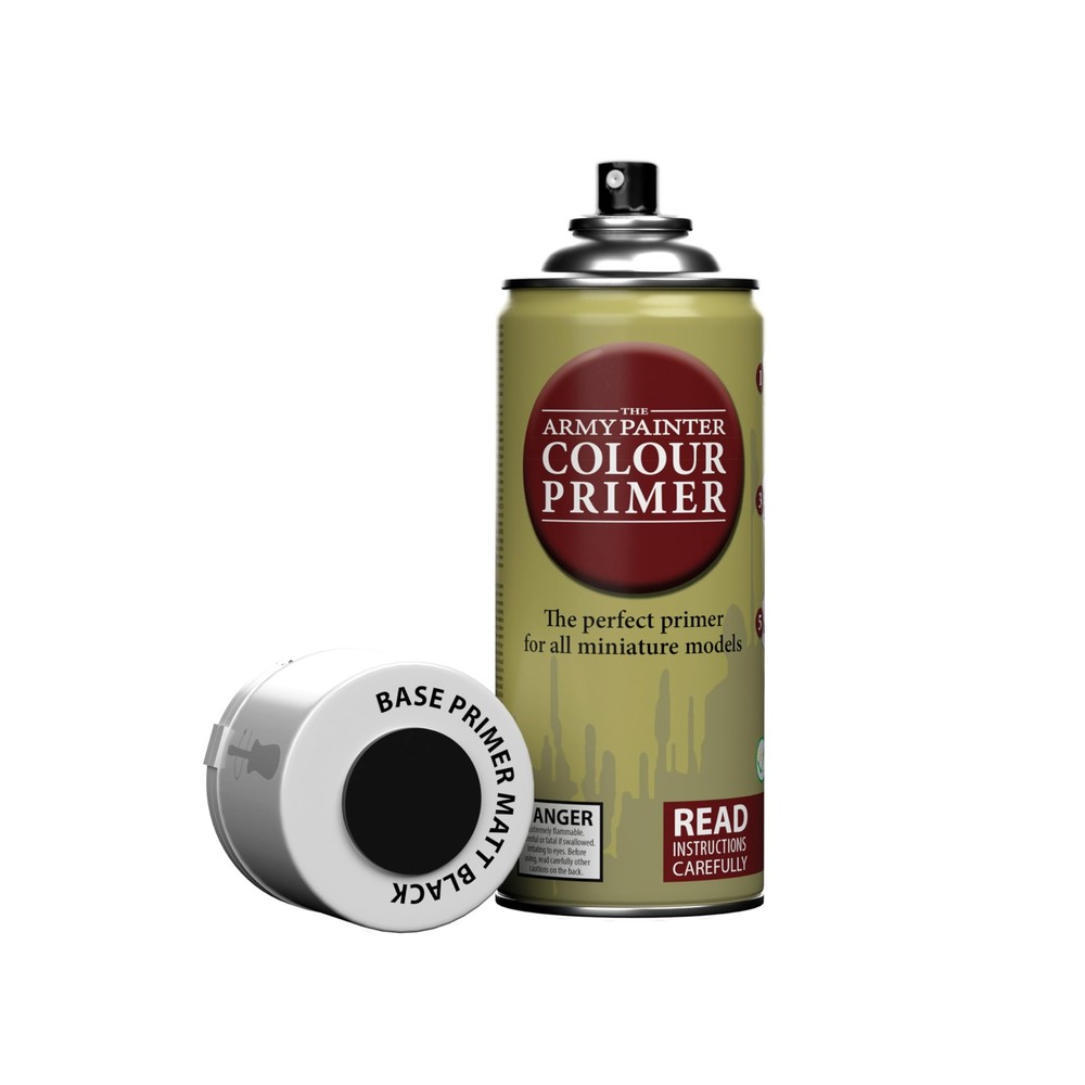 Acrylic Black Spray Primer for Miniatures, Tabletop Games, and Models  400 mL