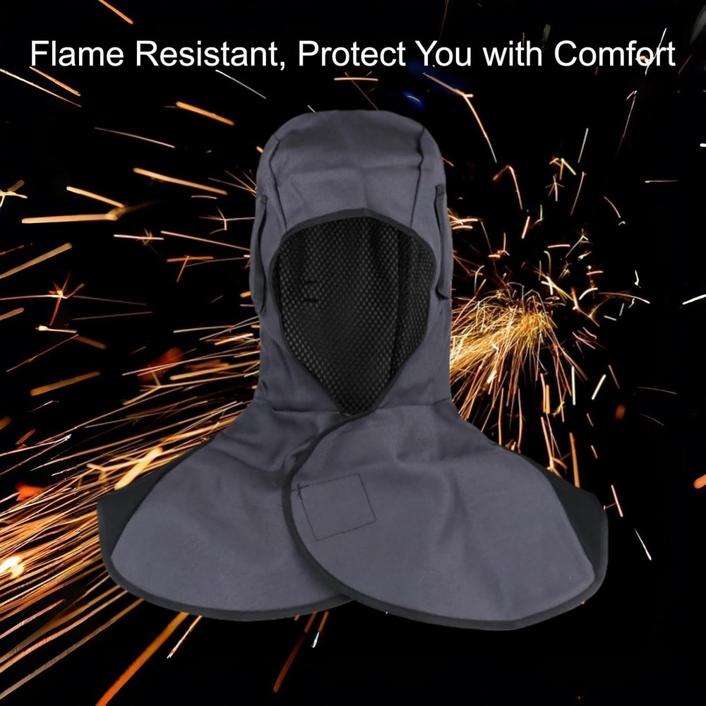 Lightweight Heat-Resistant Welding Helmet with Neck Drape - Full Coverage Hea...