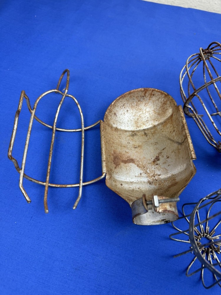 3 Vintage Lightbulb Cages, Each is Different