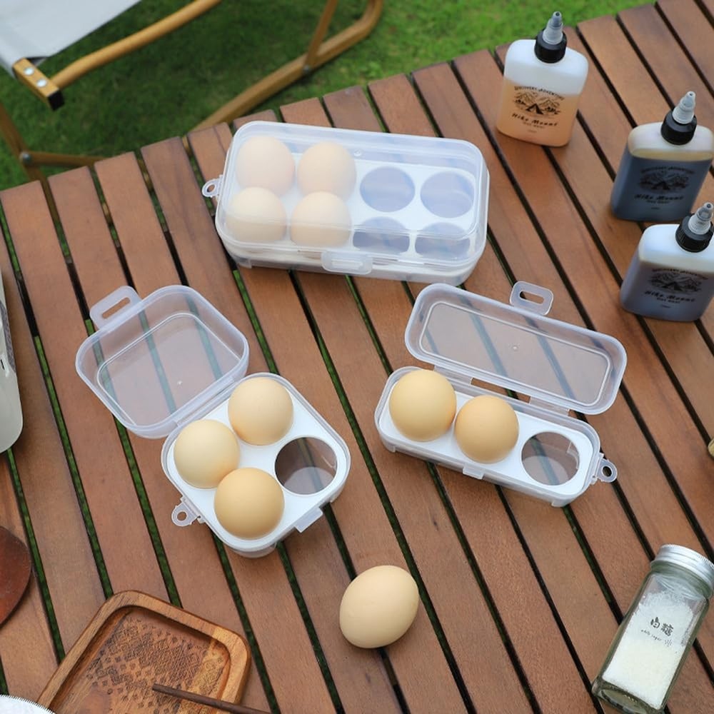 2 Pack Camping Egg Carrier 3 Grids Storage Container Portable Shockproof Eggs...