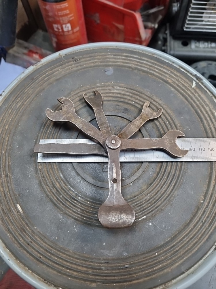 Vintage cycle Multi Tool Spanner, Screwdriver Tyre Lever Tools