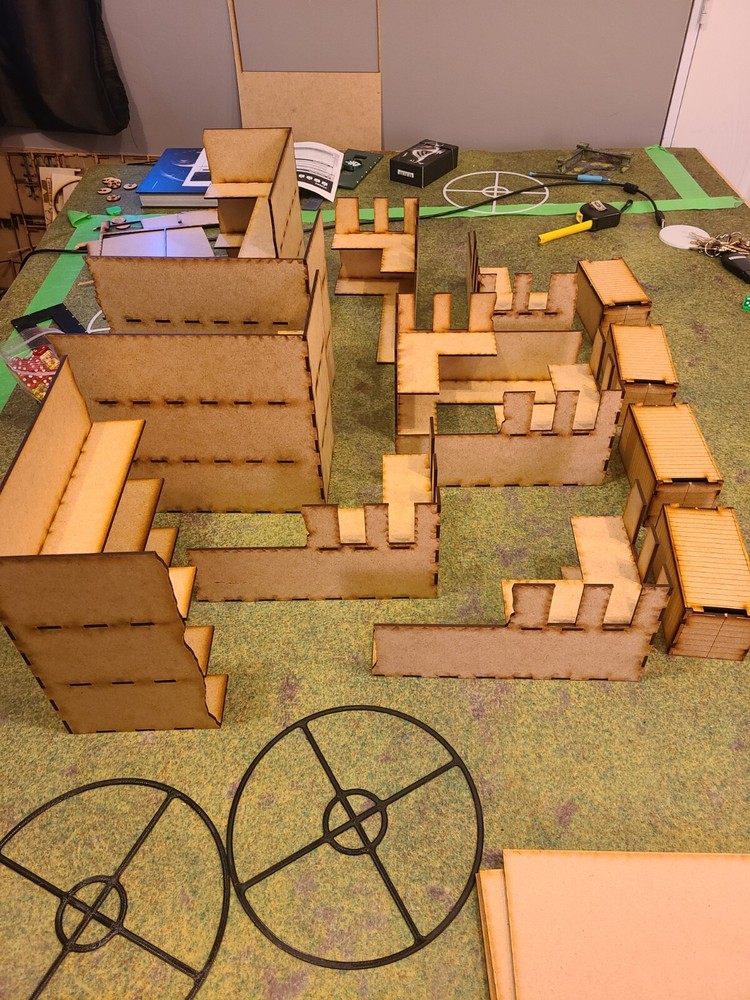 MDF Wood Terrain Scenery Ruins