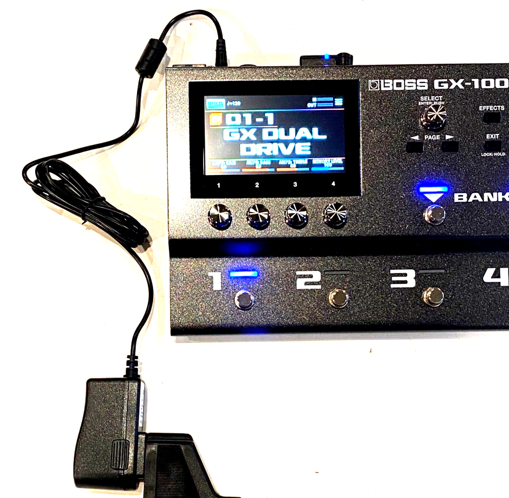 Power supply for use with Boss GX-100 GT-1 Multi-Effects Processor Pedal