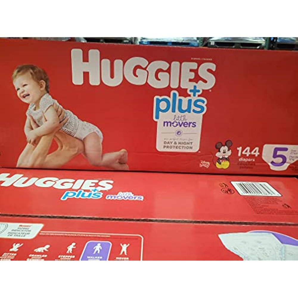 Huggies Plus Diapers, Size 5 (27+ Pounds), 144 Count