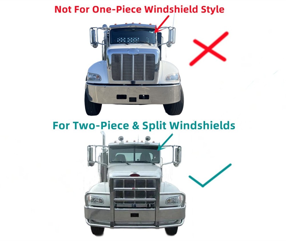 Driver/Left Side Front Windshield Window Glass For Peterbilt 200 / 3-Series
