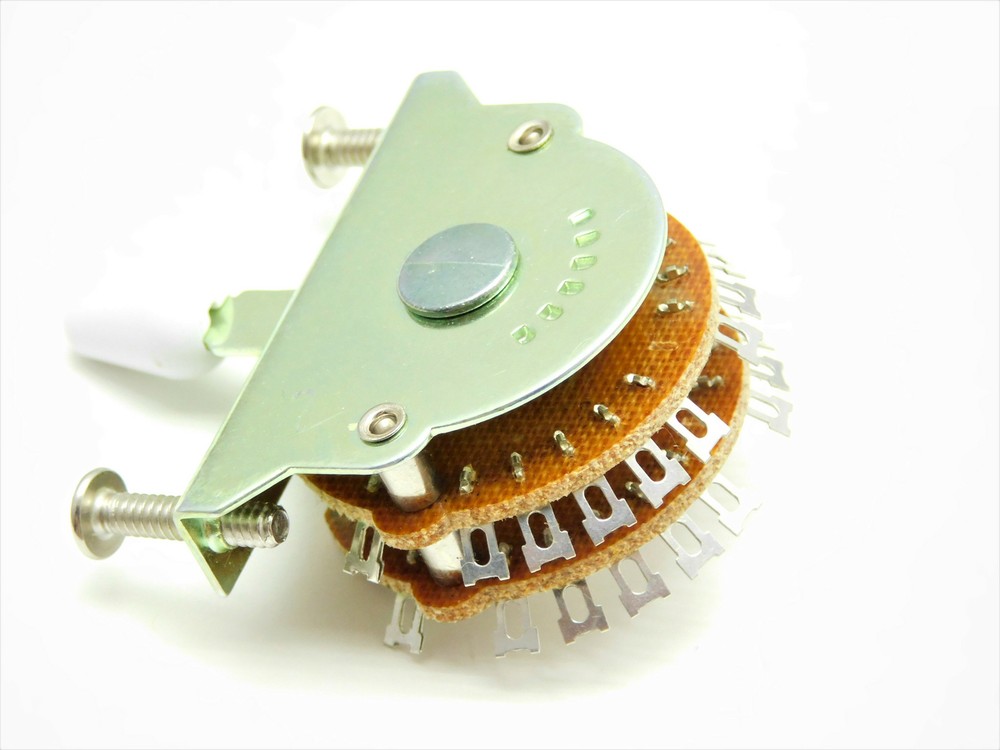 5-way 4-Pole, Double Wafer, Super Mega Switch for Stratocaster White Tip