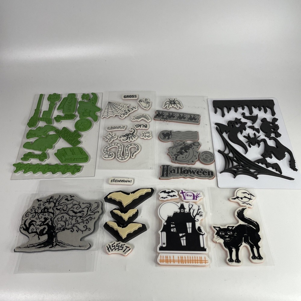 Halloween Cling Stamps Lot SH7