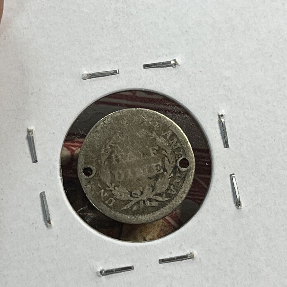 1857 Half Dime Silver Coin Collection Holes