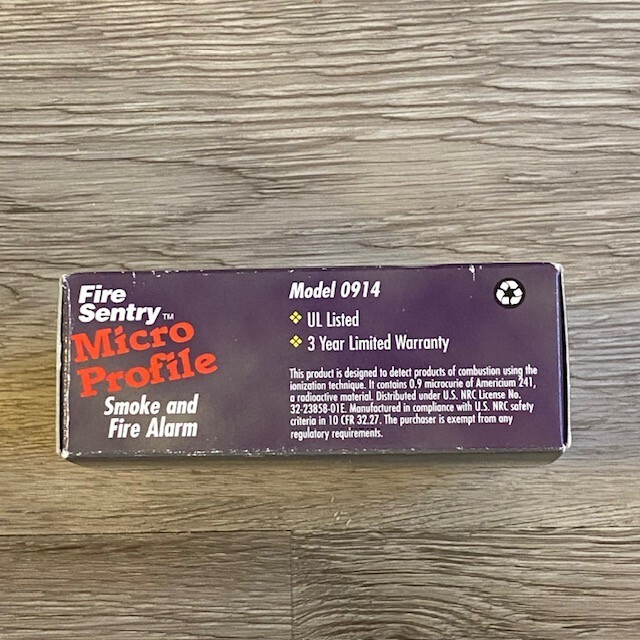 Fire Sentry Micro Profile Smoke & Fire Alarm Model #0914 New