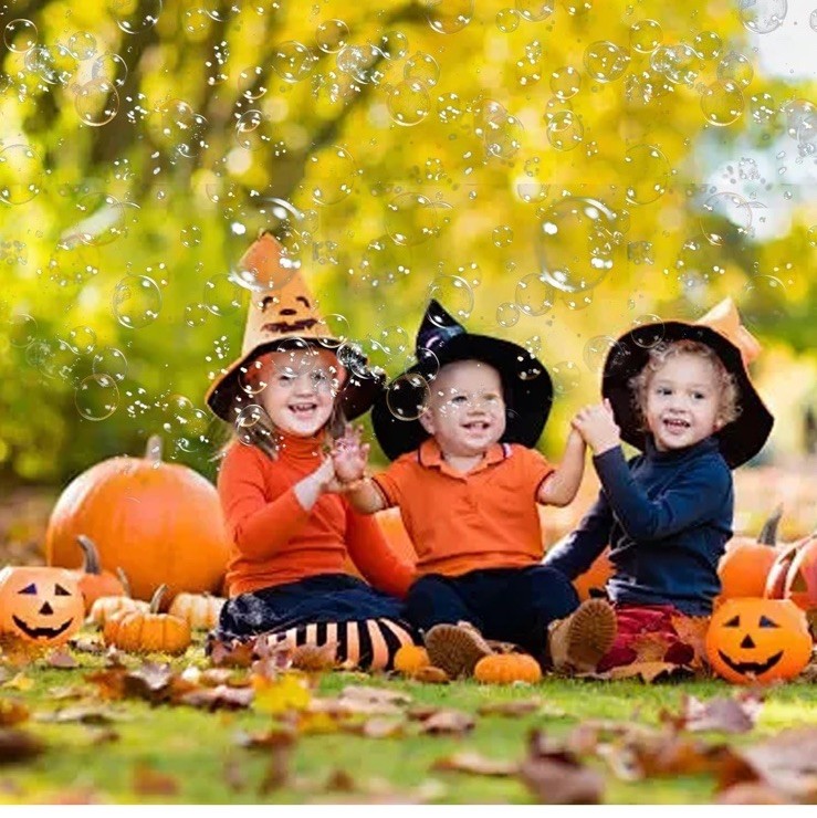 Halloween Bubble Machine, Automatic Fireworks Blower with